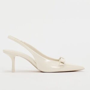 Zara Bow Trimmed Heels Brand New